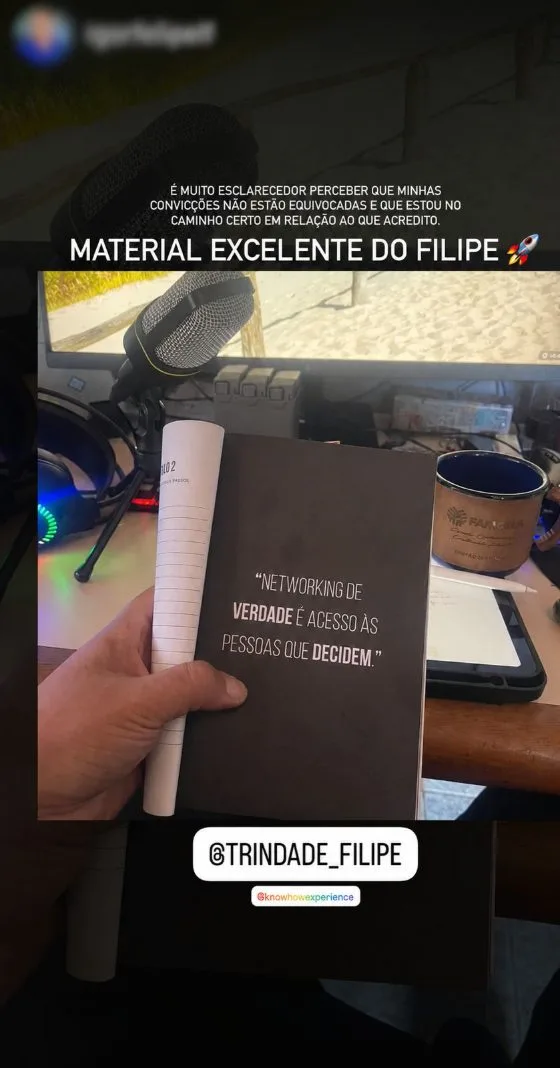 Story: material excelente do Filipe